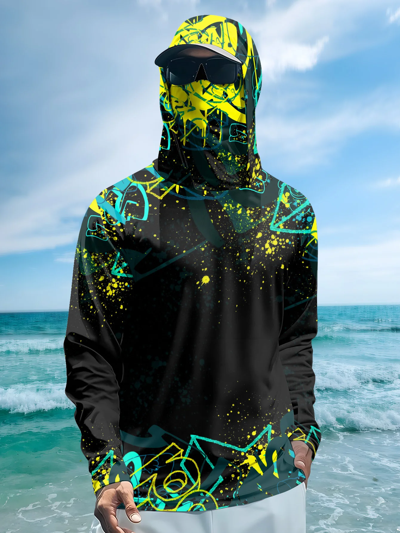 Men UPF50+ Fishing Hoodie With - đánh giá và giá Fishing Mask Sun Protection