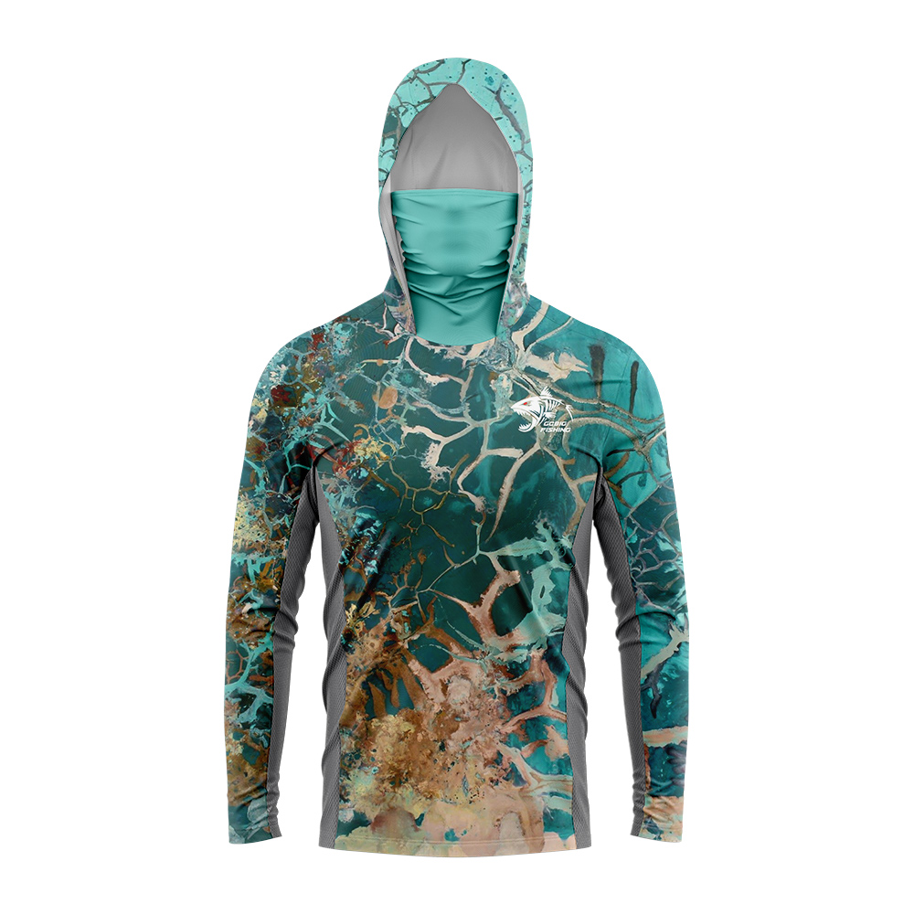 UPF50+ Hooded Fishing Shirt Bu - đánh giá và giá Fishing Shirt Uv Protection