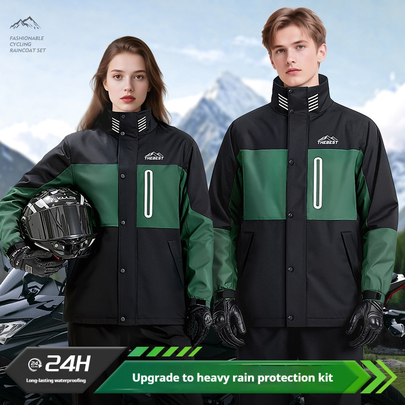 Adult Motorcycle Raincoat Full - đánh giá và giá Fishing Rain Suit
