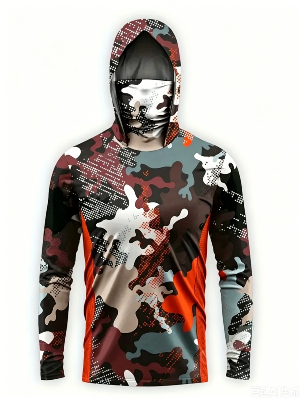 UPF50+ Camo Men Long Sleeve Fi - đánh giá và giá Fishing Mask Sun Protection